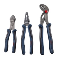 Набор шарнирно-губцевых инструментов CRV, бокорезы 180 мм, плоскогубцы 200, клещи 250, "Professional