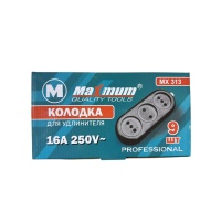Колодка розеточная 3 гнезда,16А, карболит, "MAXIMUM" оптом